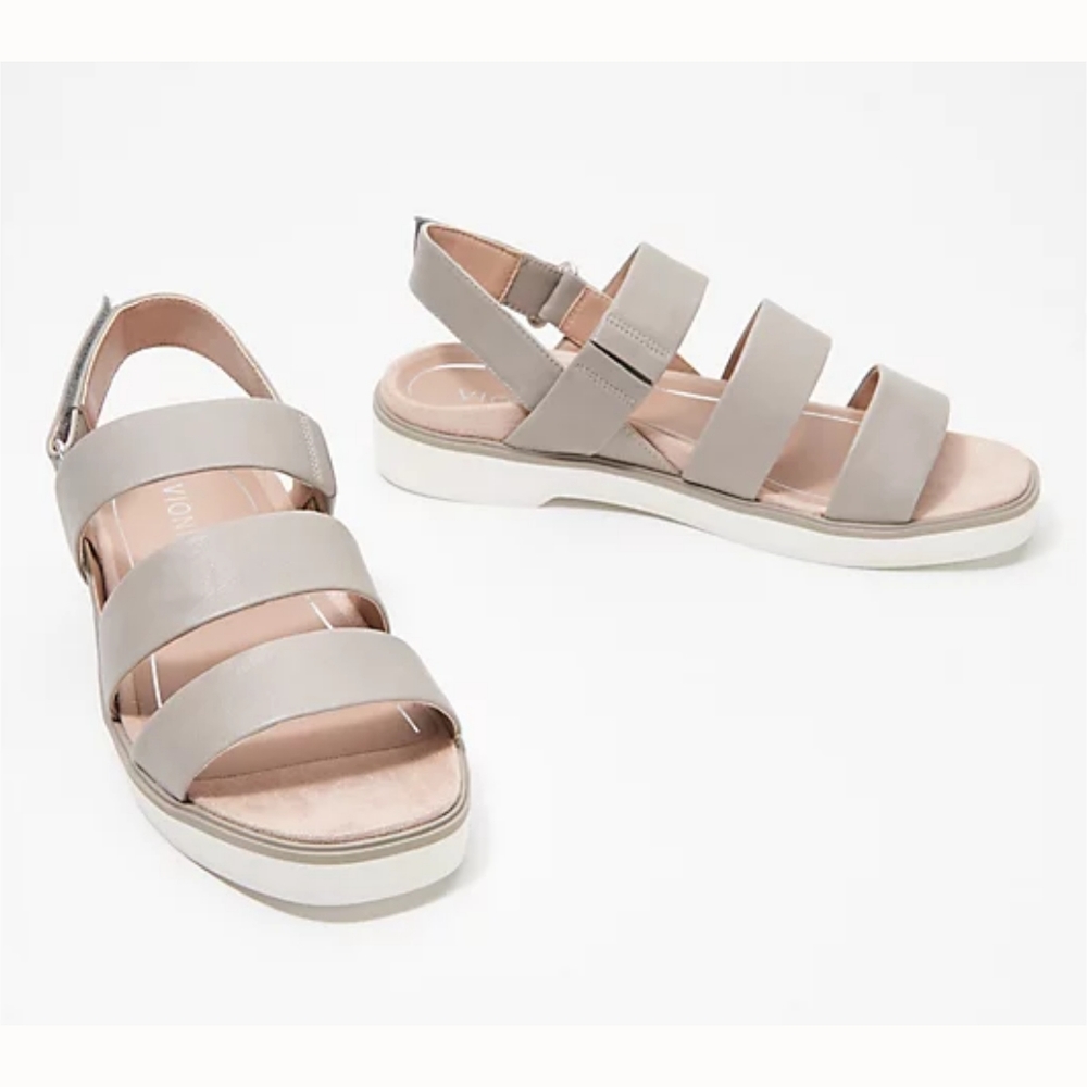 Vionic Women's Sandals in Taupe and White